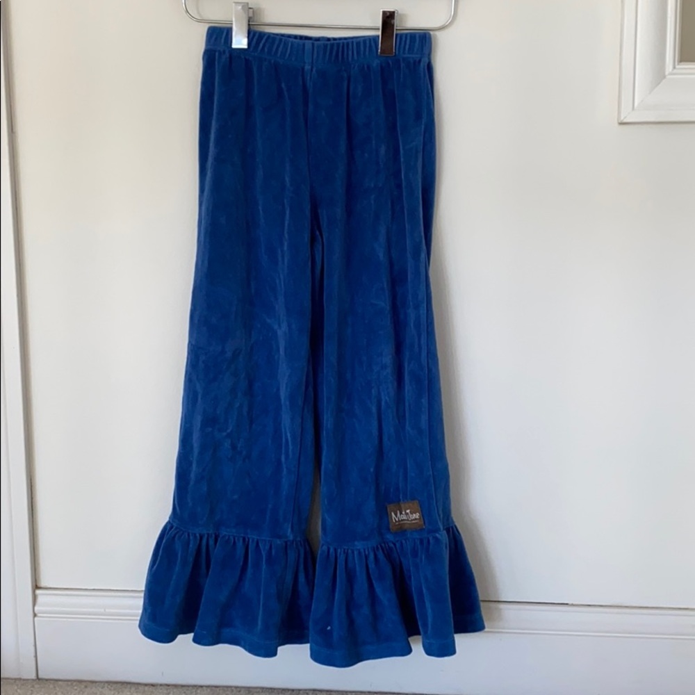 Royal blue velour Matilda Jane big ruffles